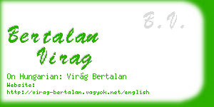 bertalan virag business card