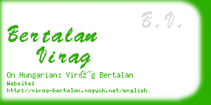 bertalan virag business card